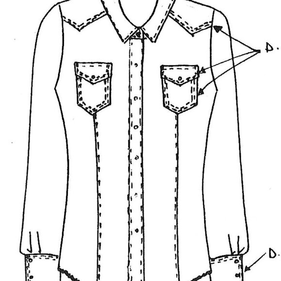 Anna Huling Black Voile, Diamond Studded Western Blouse - Picture 9 of 16